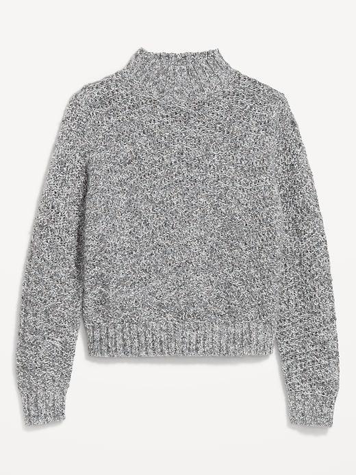 Mock-Neck Crop Sweater Product Image