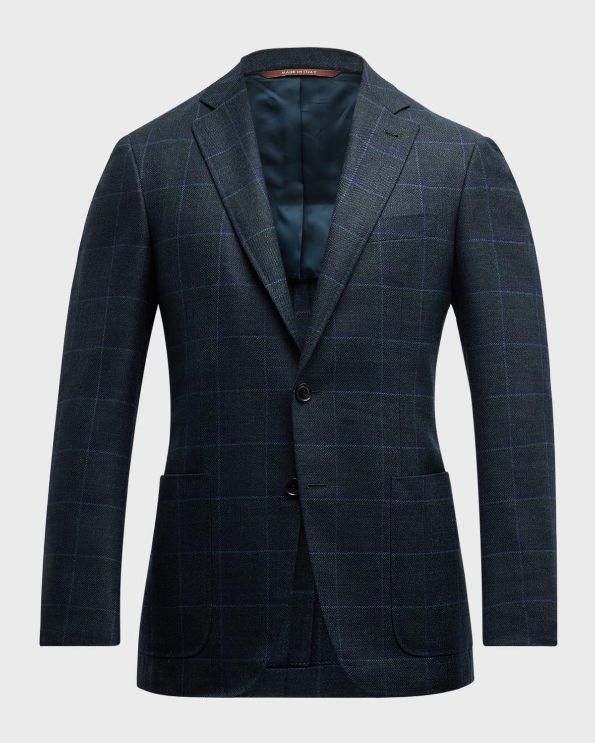 Mens Wool Windowpane Sport Coat Product Image