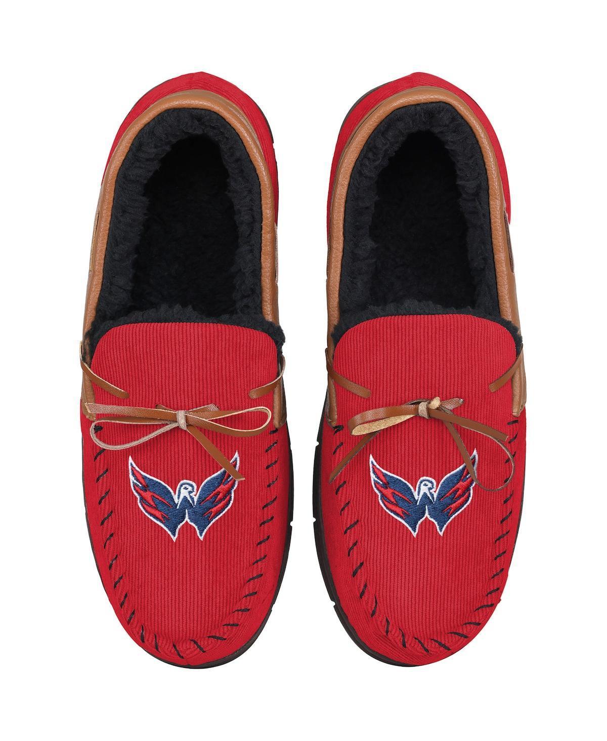 Mens FOCO Washington Capitals Corduroy Moccasin Slippers Product Image