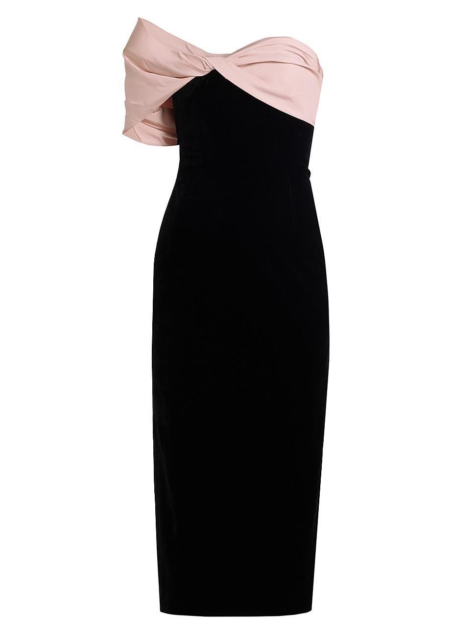 Womens Off-The-Shoulder Twist Midi-Dress product image