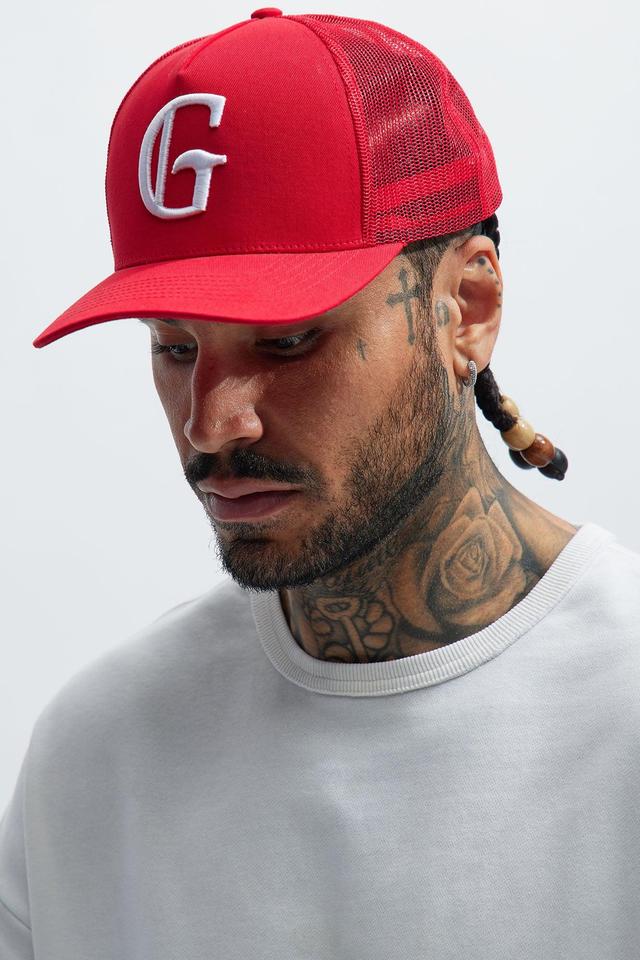 Georgia Twill Trucker Hat - Red Product Image