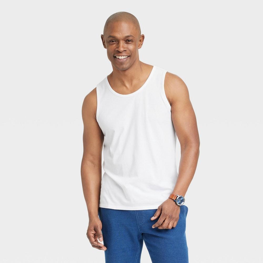 Mens Standard Fit Tank Top - Goodfellow & Co White XXL product image