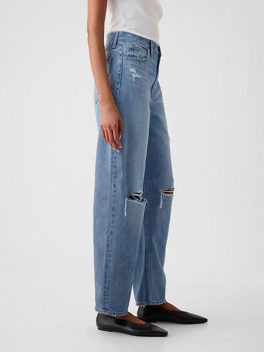 High Rise Barrel Jeans Product Image