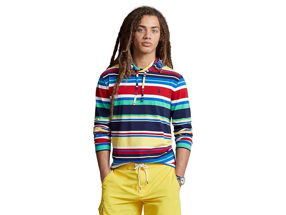 Polo Ralph Lauren Striped Jersey Hooded T-Shirt (RL 2000 Red ) Men's Clothing Product Image