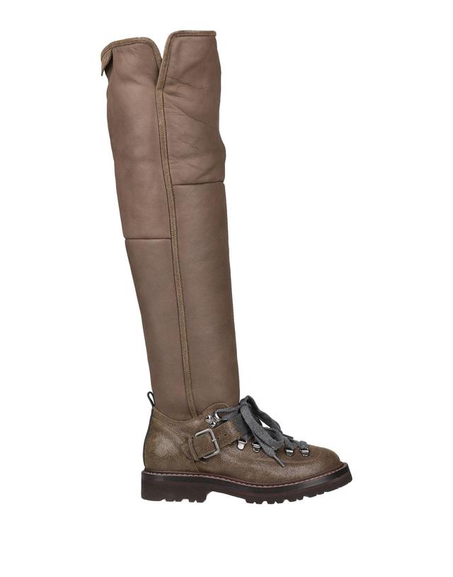 BRUNELLO CUCINELLI Knee Boots In Beige Product Image