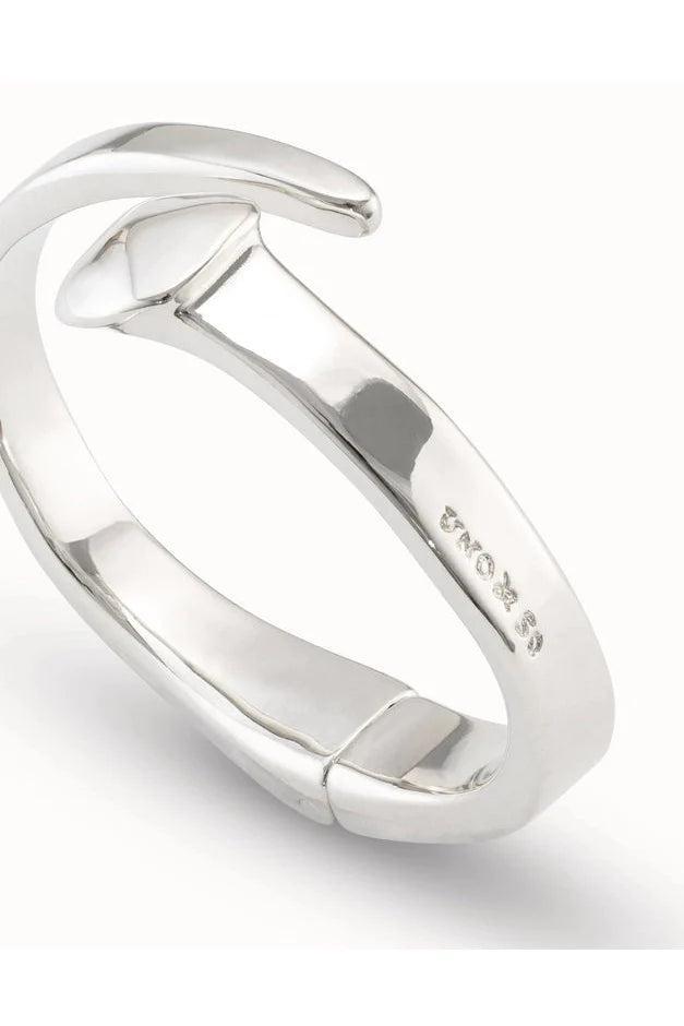 Uno De 50 "New Nail" Silver Open Hinge Bracelet Product Image