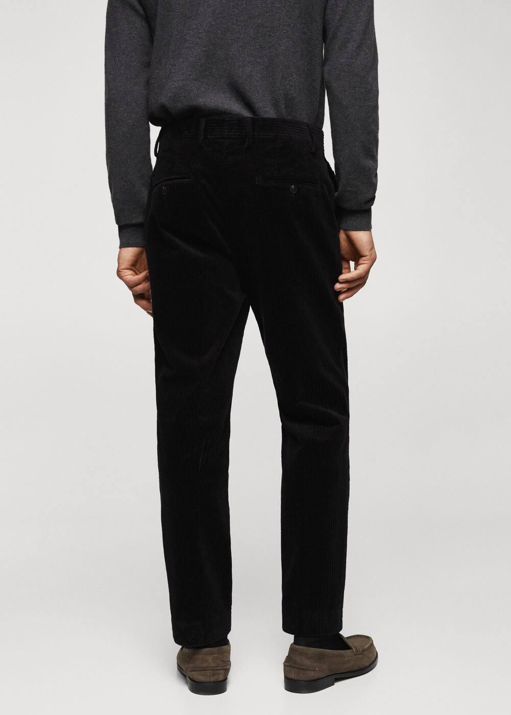 MANGO MAN - Slim fit corduroy pants blackMen Product Image