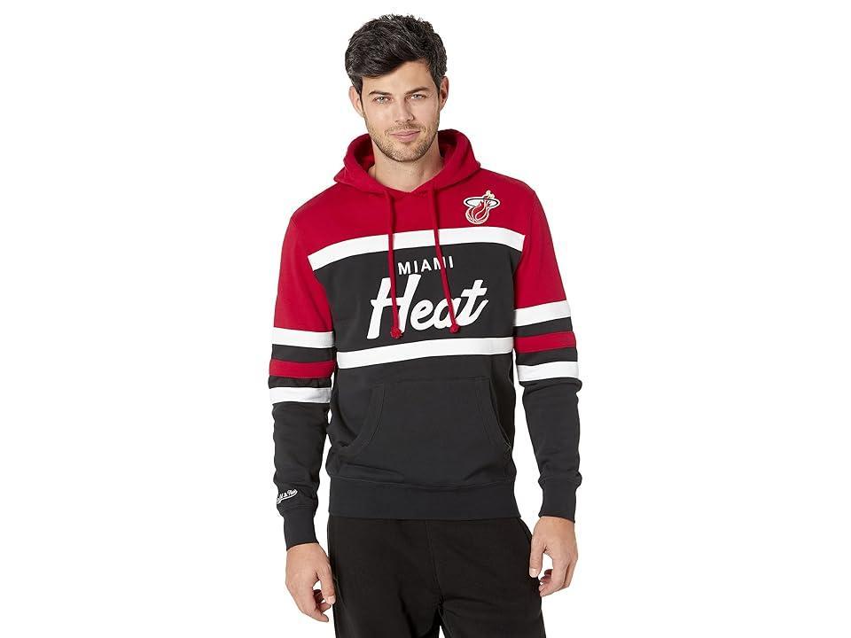 Mitchell & Ness NBA Head Coach Hoodie Heat Black) Men's Clothing Product Image