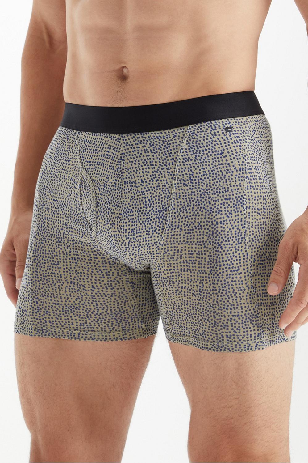 Fabletics Men The 24-7 Boxer Brief male Twill Organic Dots Size L Product Image