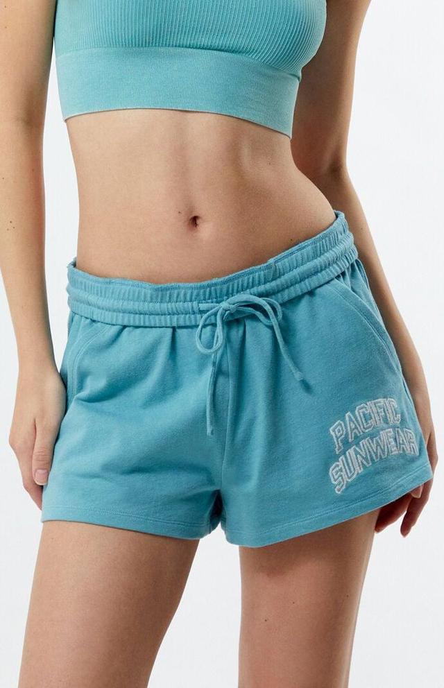 Womens Pacific Suwnwear Fold-Over Mini Sweat Shorts Product Image