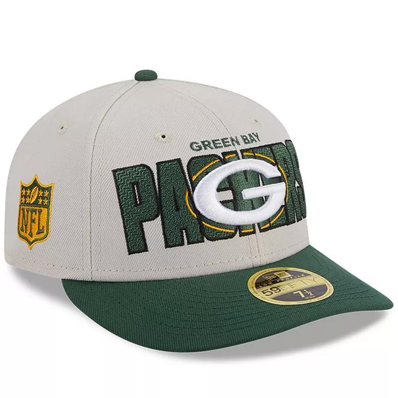 Mens New Era Stone/Green Green Bay Packers 2023 NFL Draft Low Profile 59FIFTY Fitted Hat Product Image