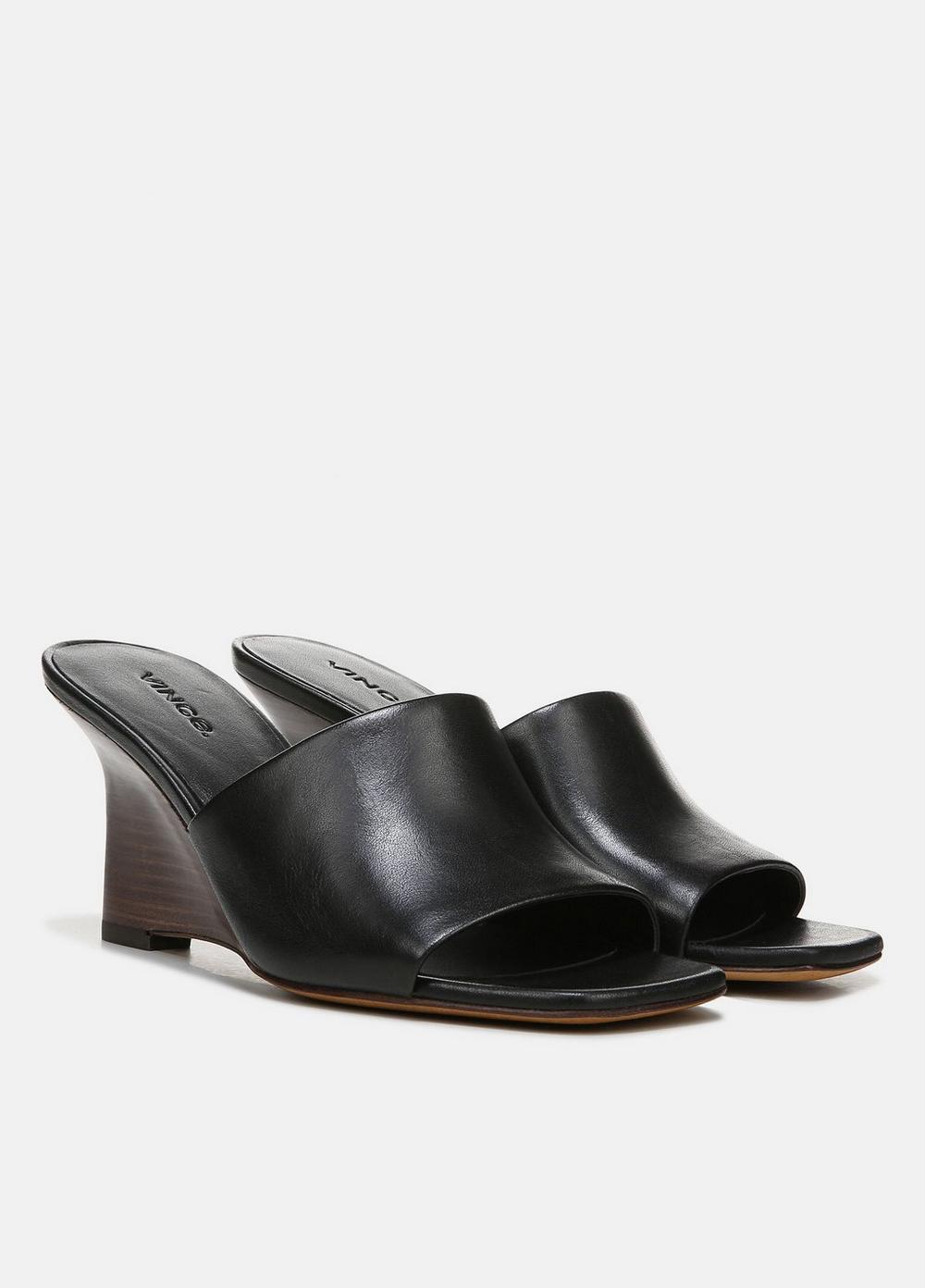 Pia Leather Wedge Sandal Product Image