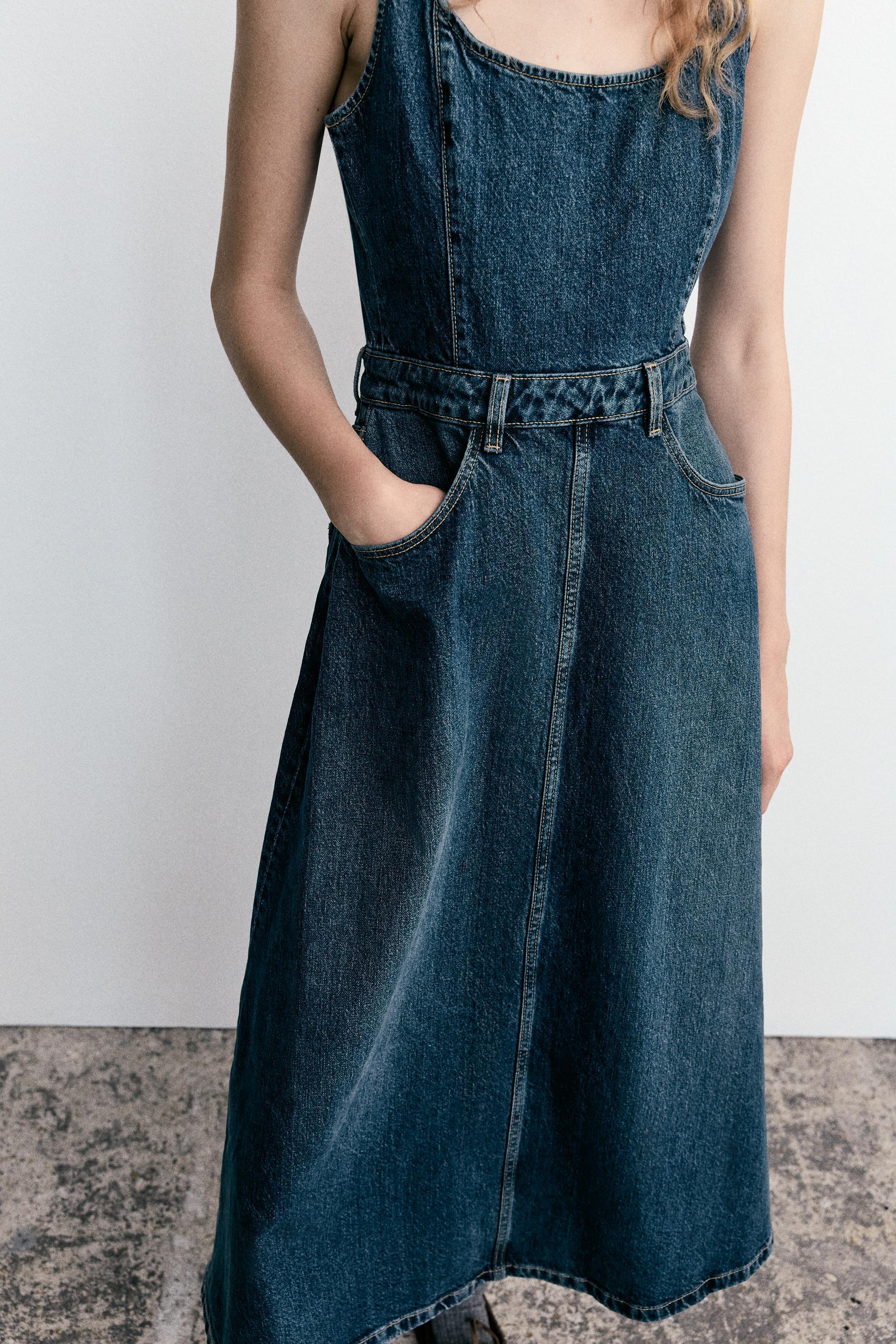 DENIM TRF DRESS Product Image