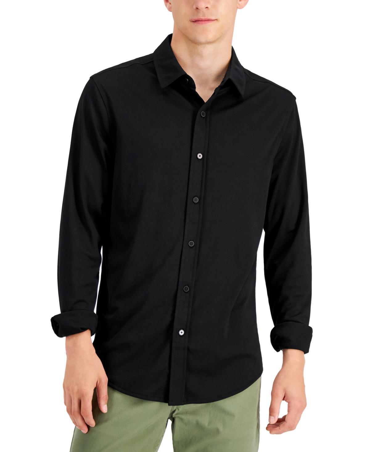 Alfani Mens Regular-Fit Supima Cotton Birdseye Shirt, Created for Macys Product Image