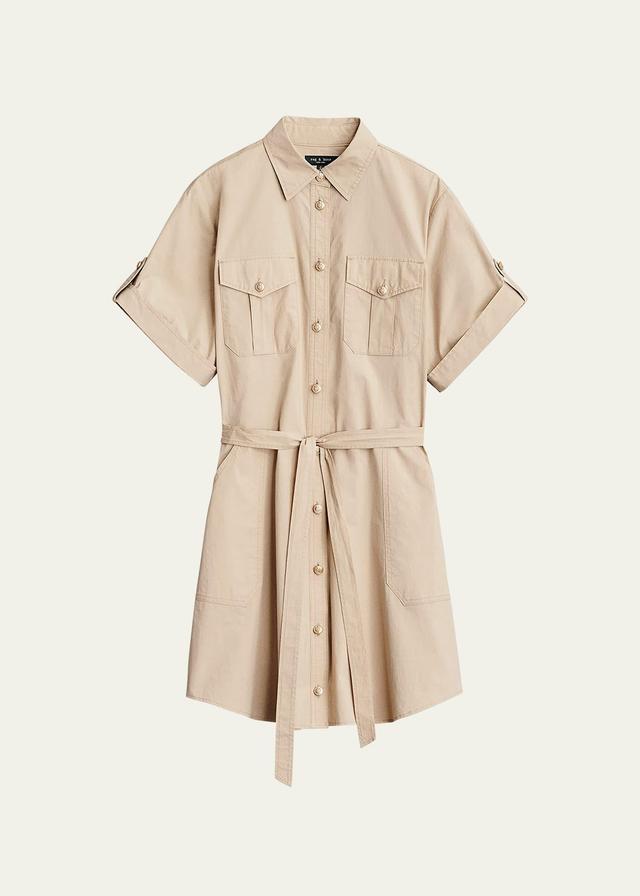 Womens Roxanne Belted Cotton Shirtdress Product Image