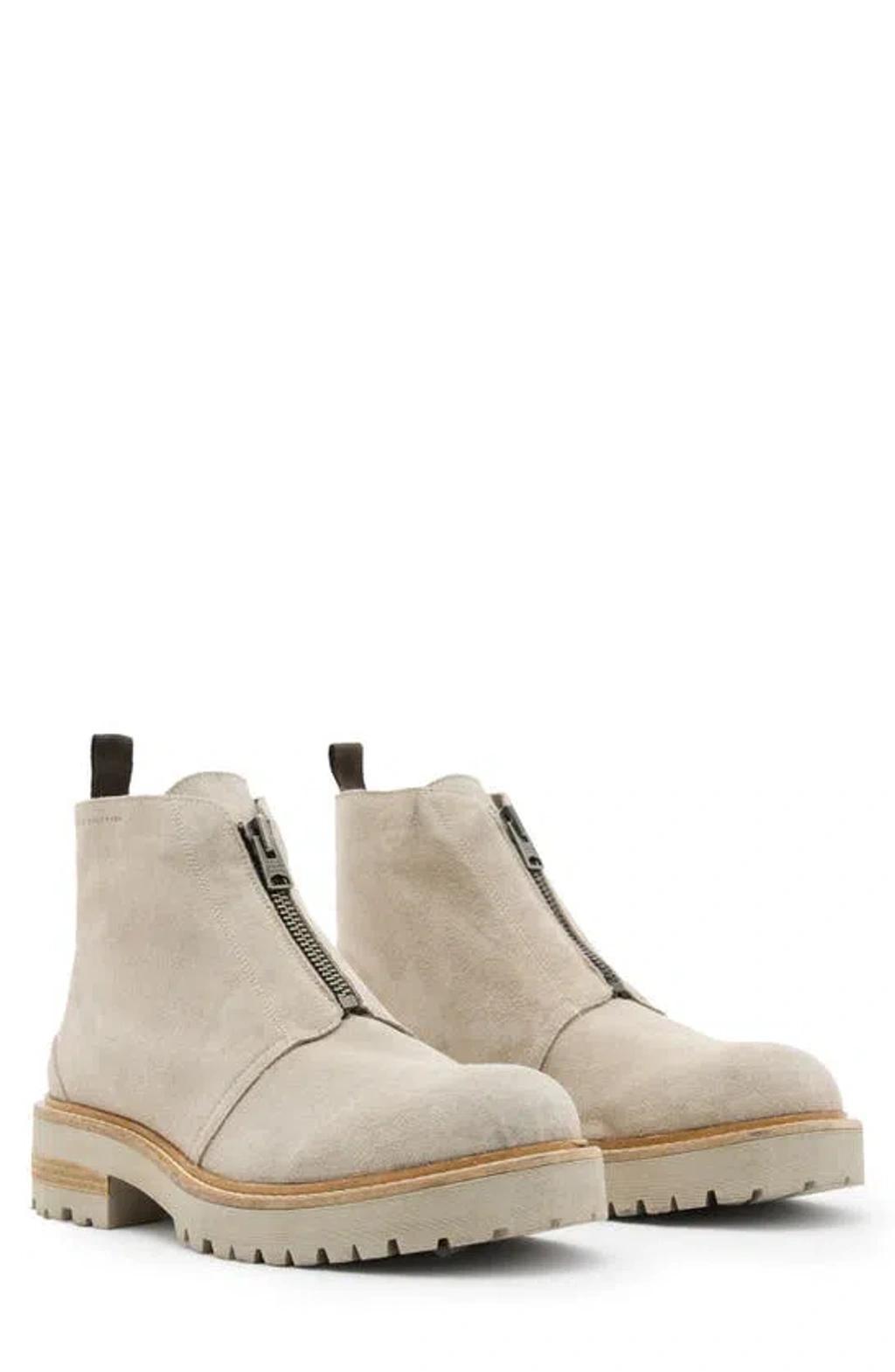 ALLSAINTS Mens Sand Master Zip-front Suede Ankle Boots Product Image