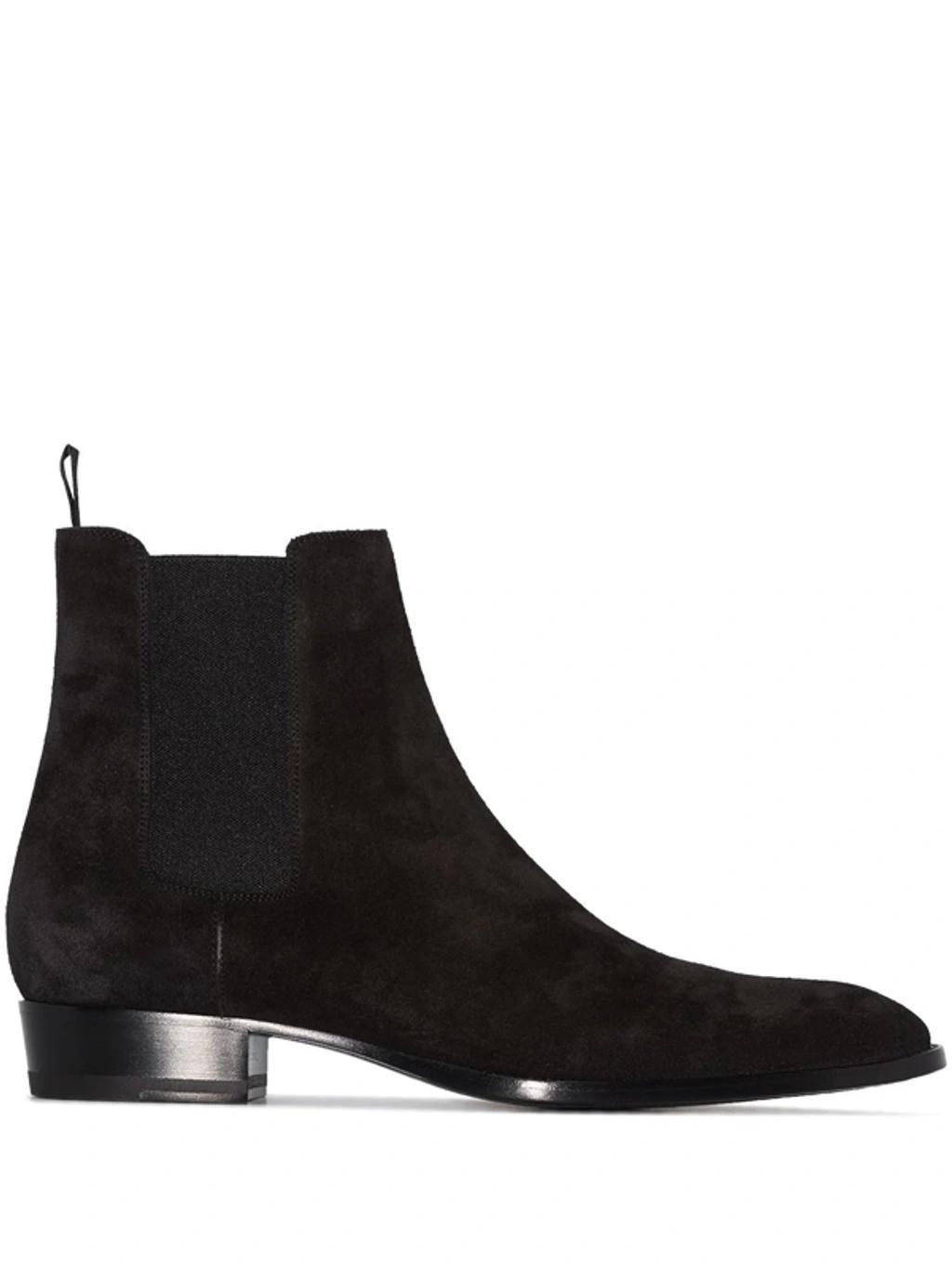 Black Wyatt 30 Suede Chelsea Boots Product Image