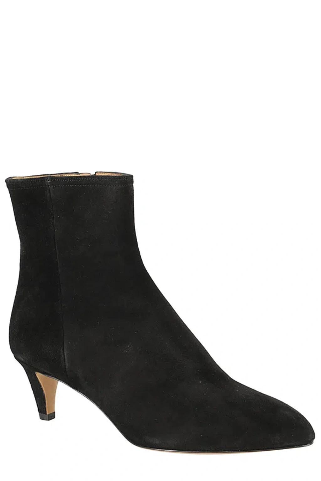 ISABEL MARANT Deone Suede Ankle Boots In Black Product Image