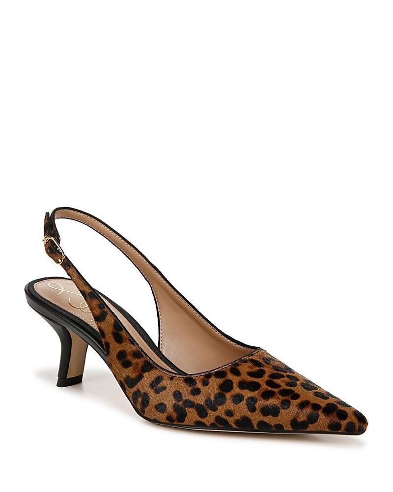 Womens Bianka 65MM Leopard-Print Slingback Pumps Product Image