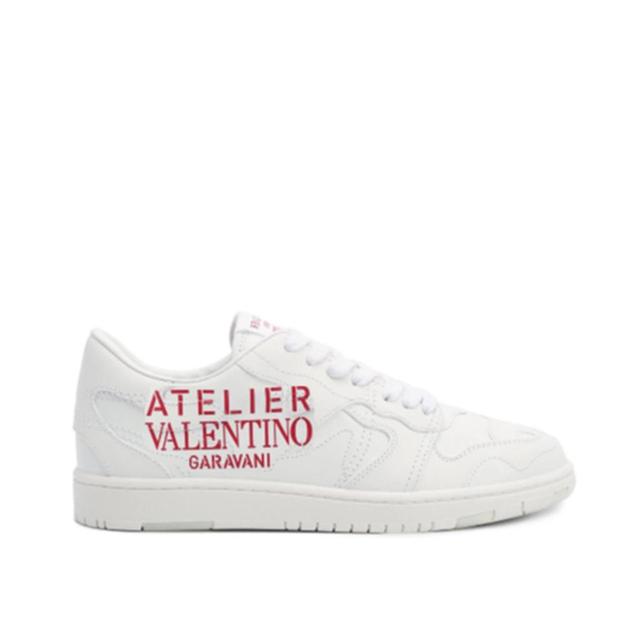 Garavani Leather Logo Sneakers In White Product Image