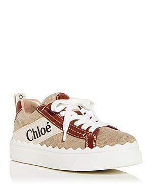 Chloe Womens Lauren Logo Platform Sneakers Product Image