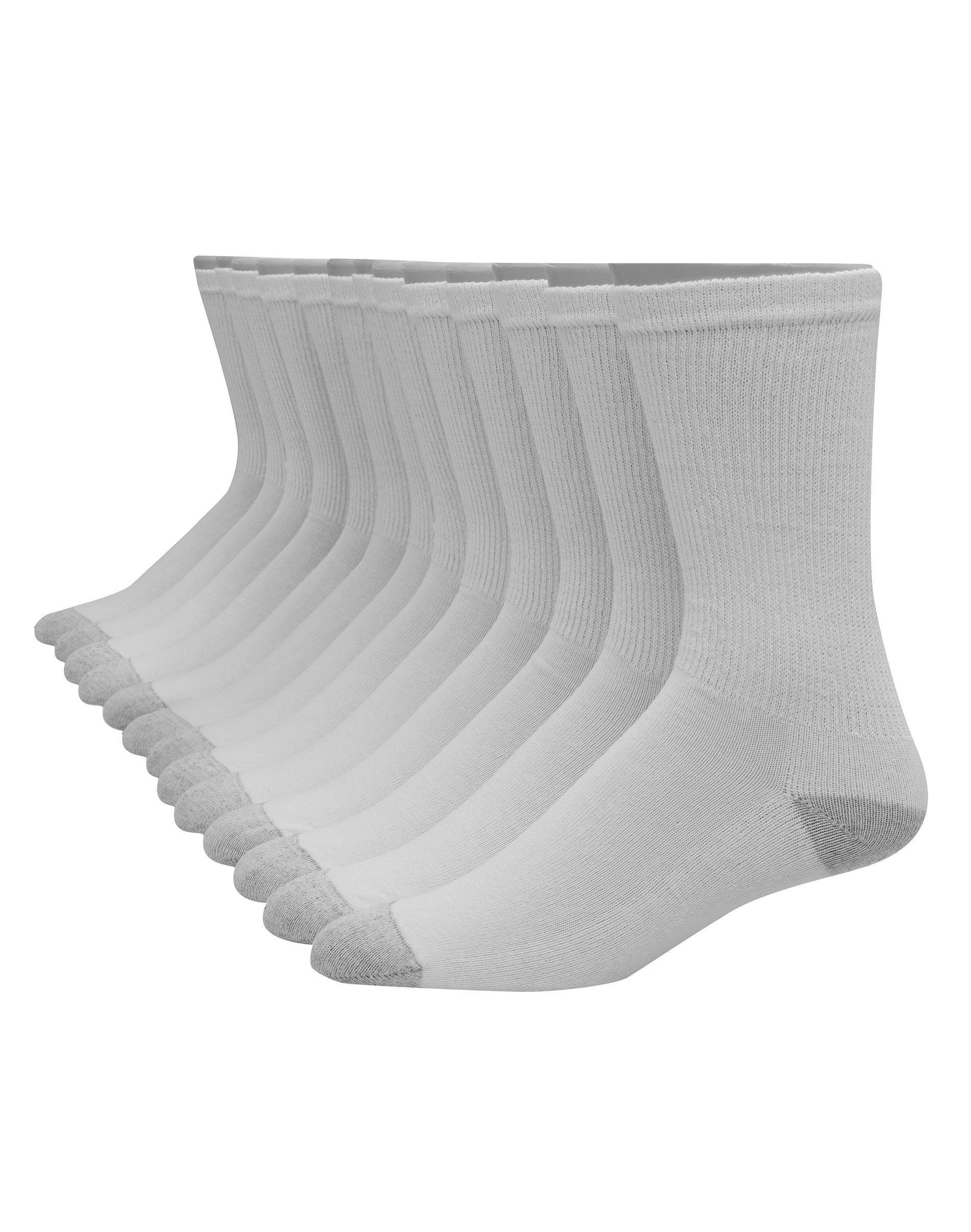 Mens Hanes Ultimate 12-pack Soft & Durable Crew Socks Grey Product Image