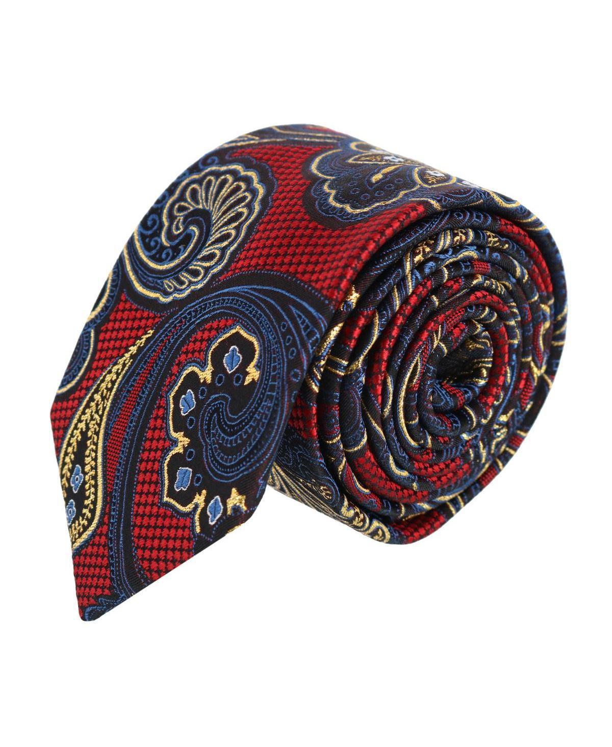 Trafalgar Mens Roman Exploded Paisley Stately Silk Necktie Product Image