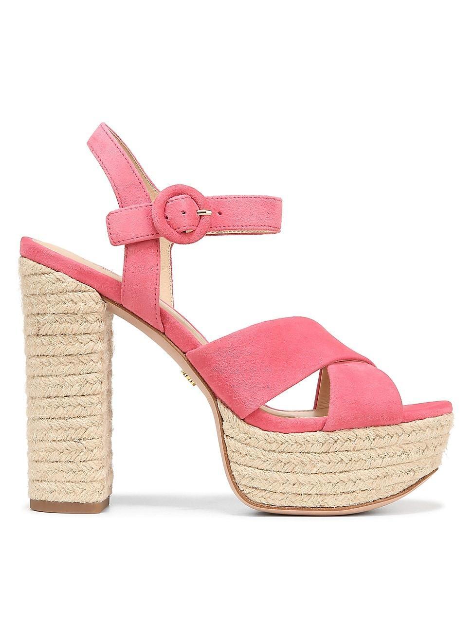 Womens Lucille Suede Espadrille Platform Sandals product image