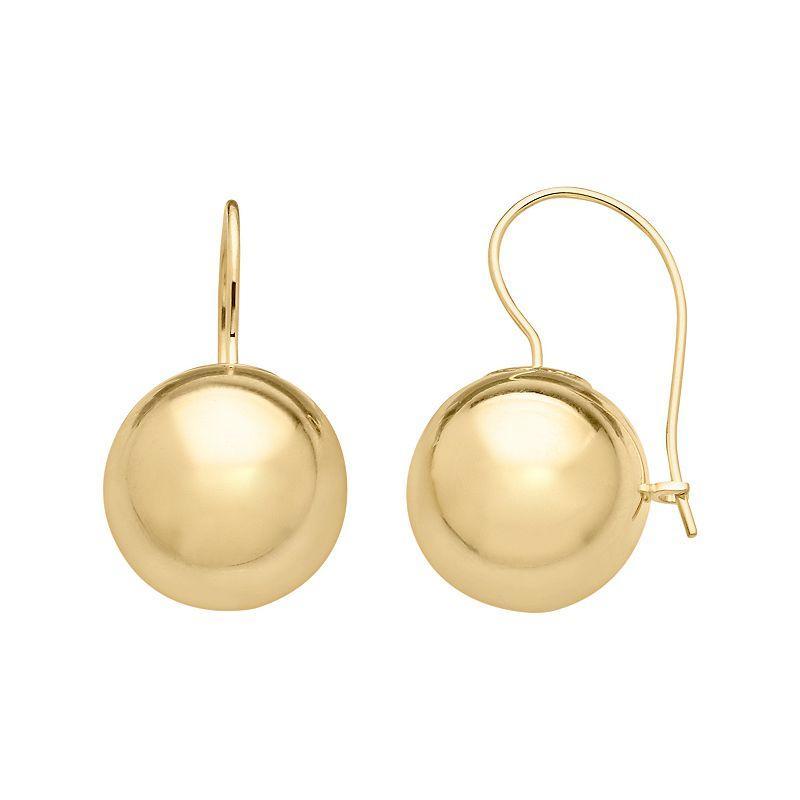 Everlasting Gold 14k Gold Ball Drop Earrings, Womens Product Image