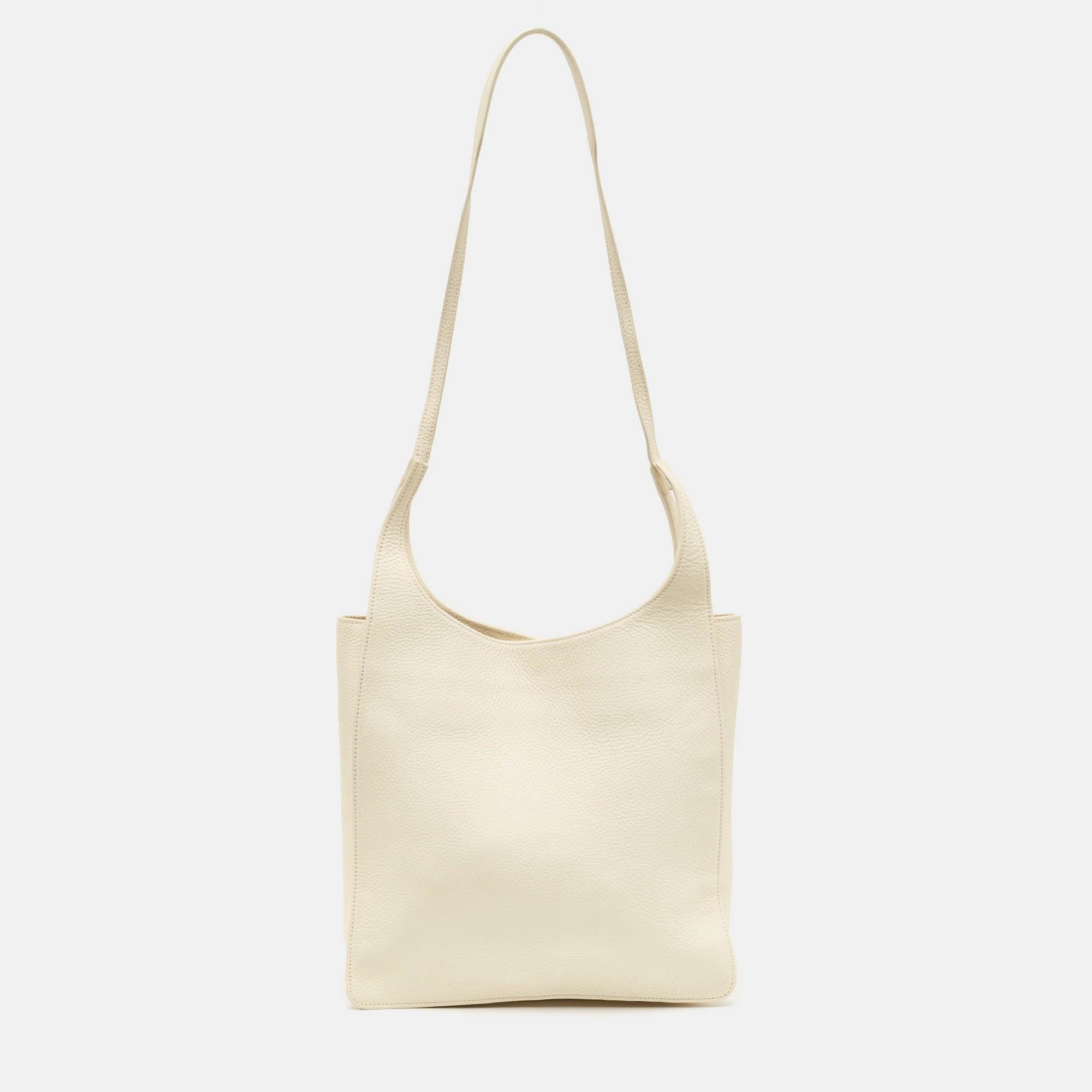 THE ROW Off White Leather Jules Tote Product Image