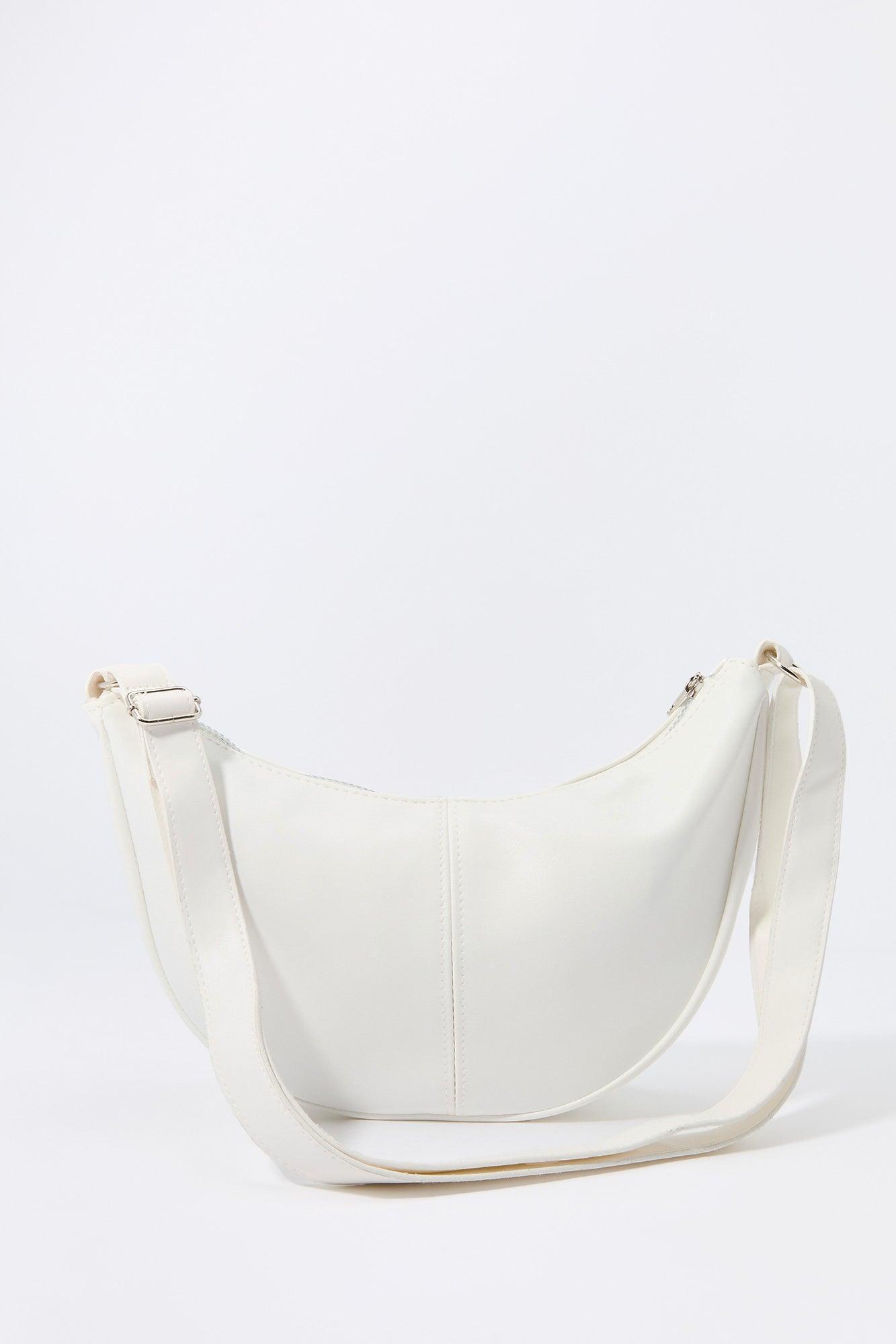 Faux Leather Half Moon Bag Female Product Image