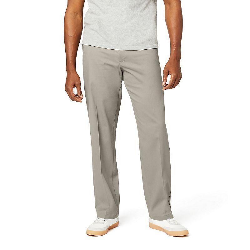 Dockers Comfort Khaki Stretch Relaxed Fit Flat Front (British Khaki) Men's Casual Pants Product Image