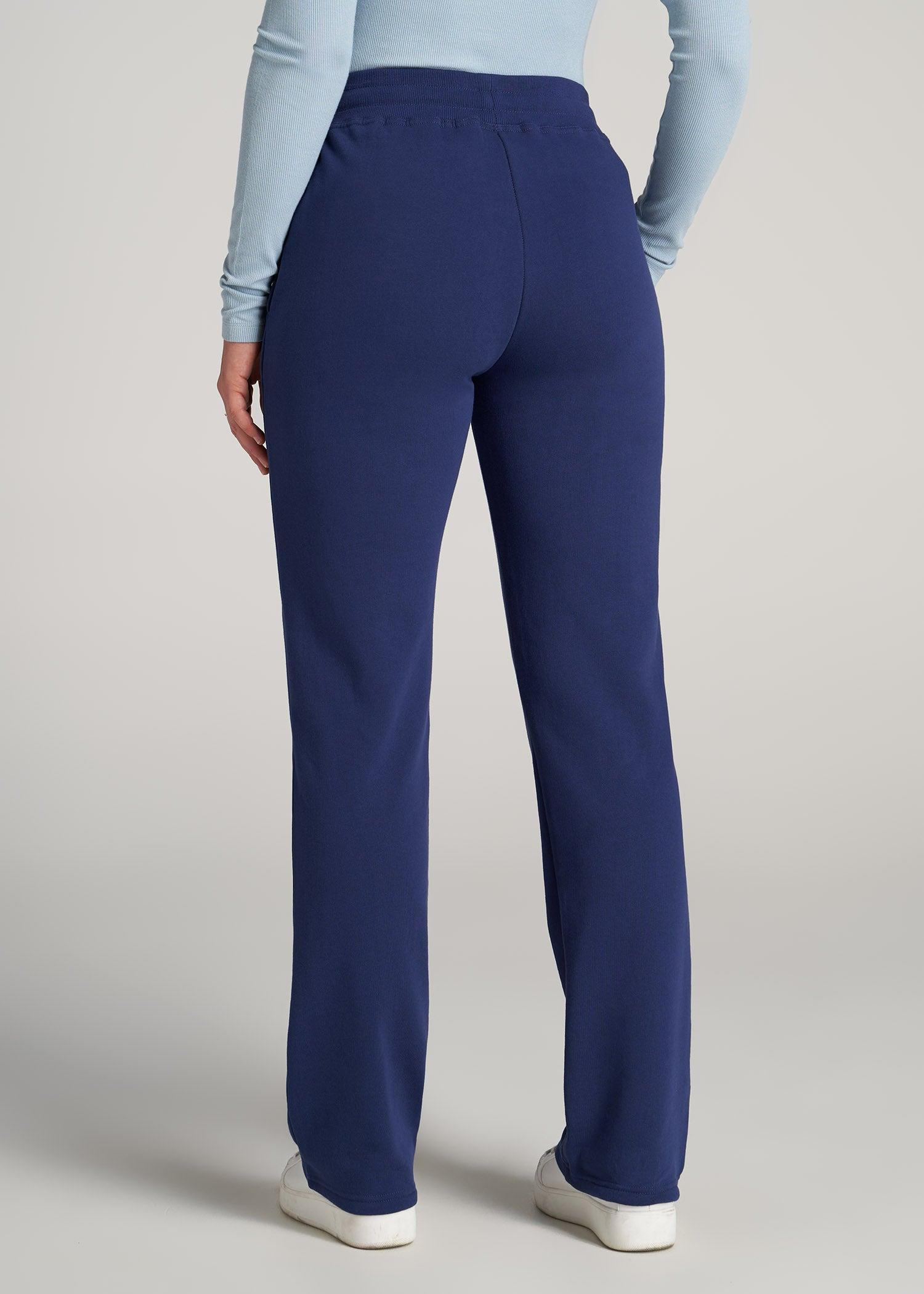 Wearever Fleece Open-Bottom Sweatpants for Tall Women in Midnight Blue Product Image