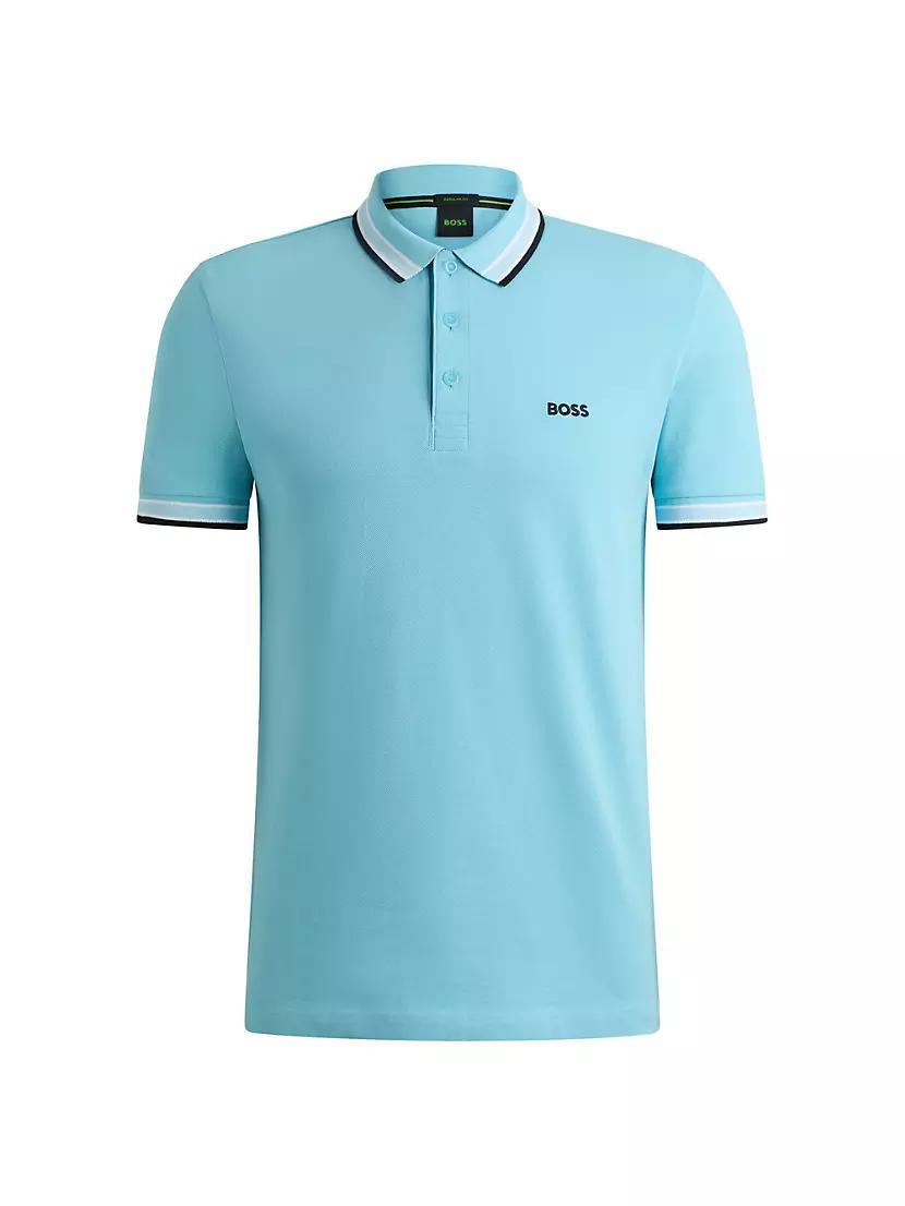 Polo Shirt with Contrast Logo Details Product Image