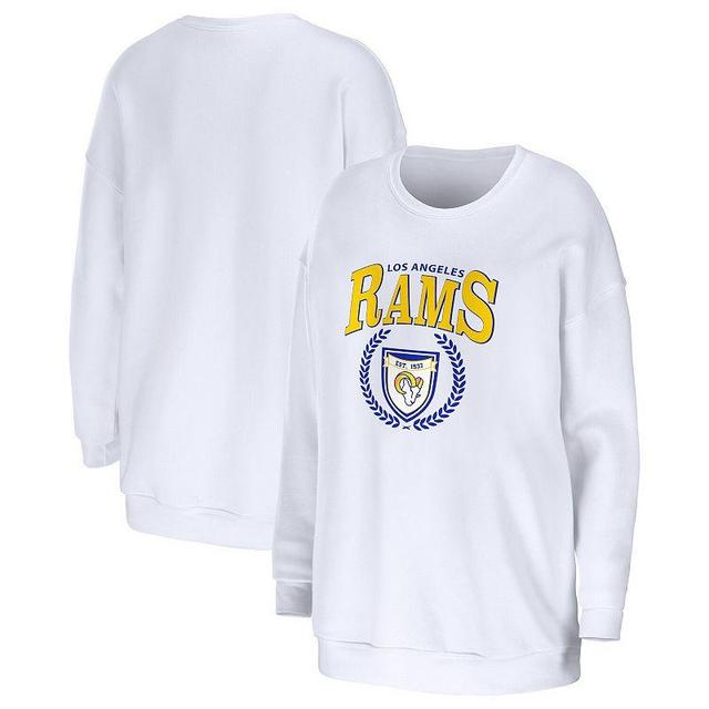 Womens WEAR by Erin Andrews Los Angeles Rams Oversized Pullover Sweatshirt Product Image