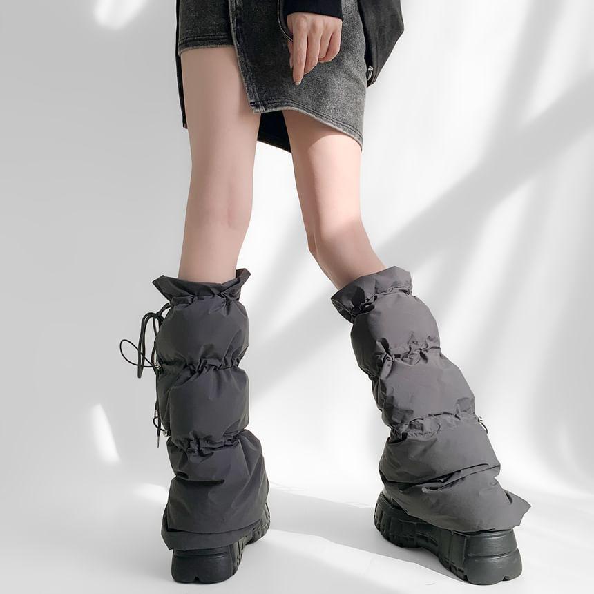 Plain Drawstring Leg Warmers Product Image