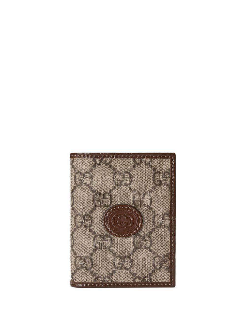 Gg Supreme Canvas Wallet In Neutrals Product Image