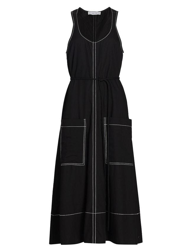 Womens Lucy Sleeveless A-Line Tie-Waist Midi-Dress Product Image