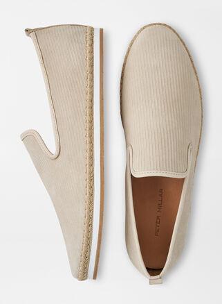 Peter Millar Mens Coastal Slip-On | Color: Stone | Size: 11 Product Image