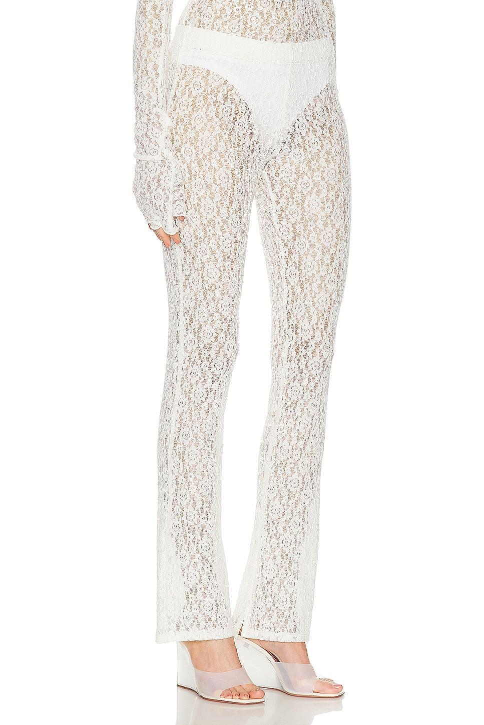 EB Denim Split Hem Legging White. (also in XS). Product Image