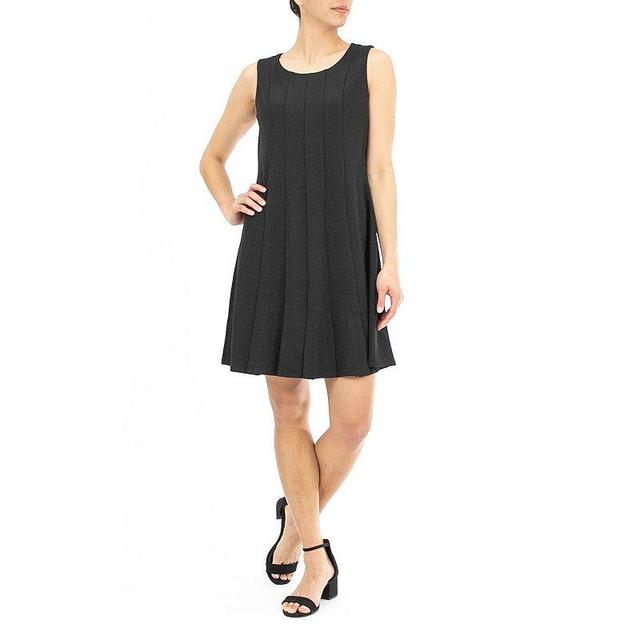 Womens Nina Leonard Pleated Sheath Dress Black Product Image