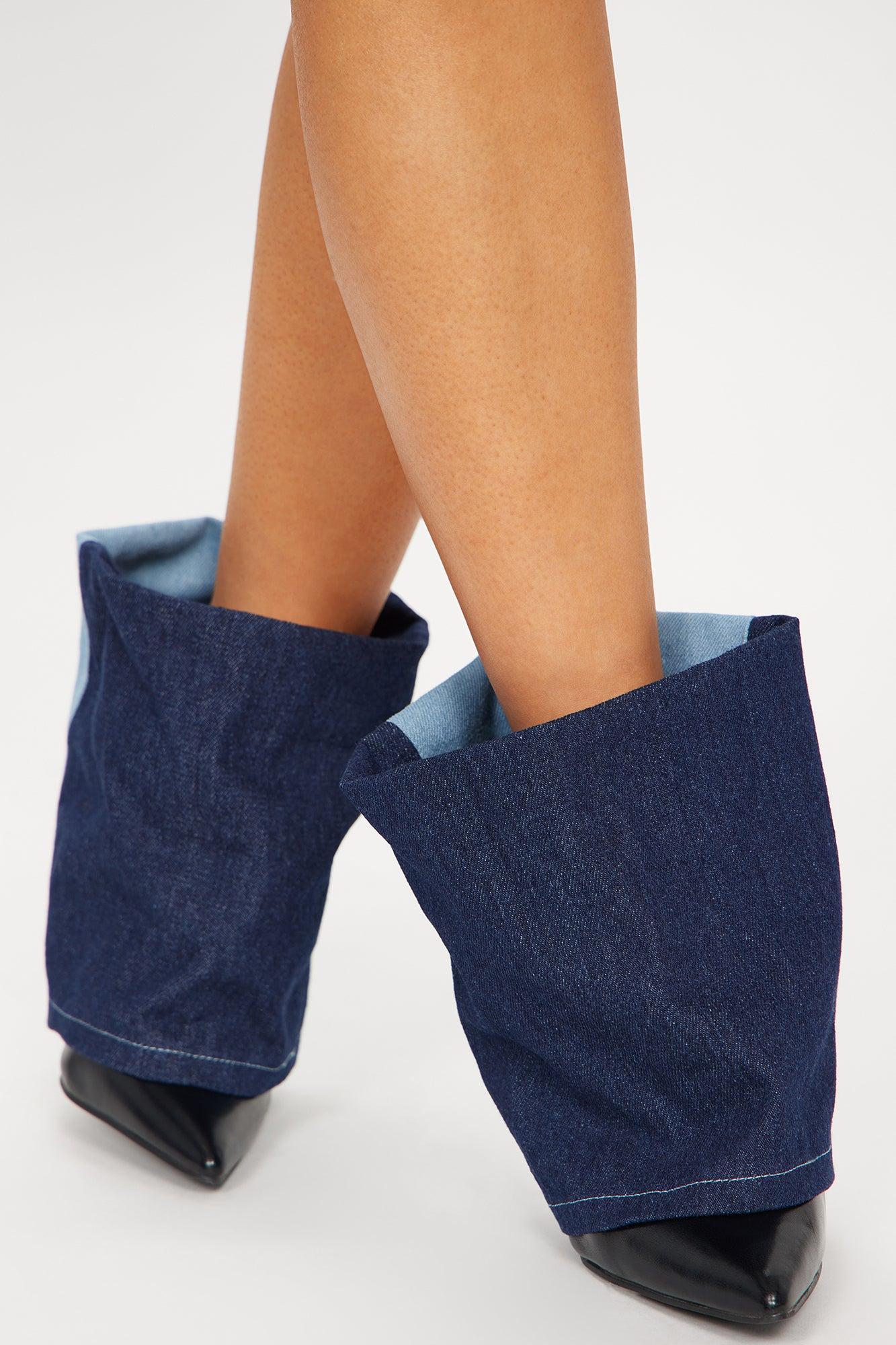 Keep It Smooth Heeled Booties - Denim Product Image