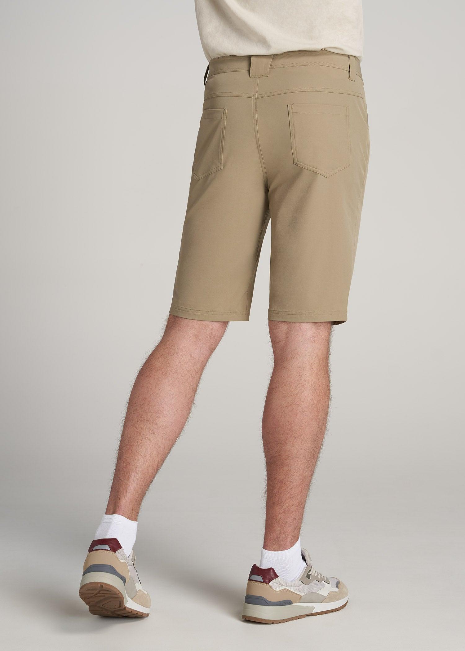 Hiking Shorts for Tall Men in Tan Male Product Image