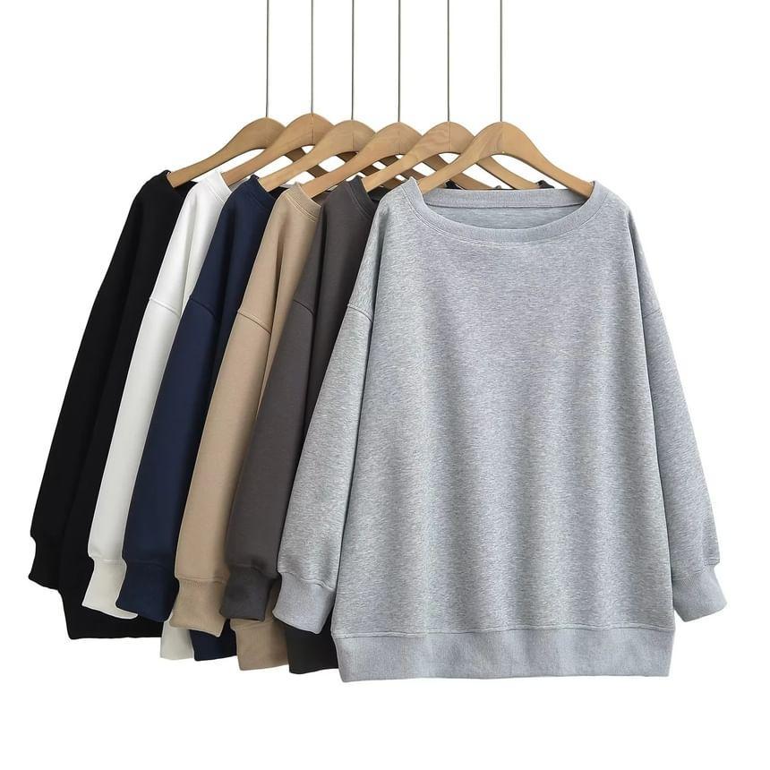 One Shoulder Plain Pullover Product Image