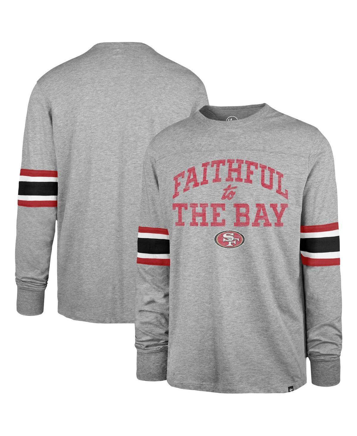 Mens 47 Brand Gray Distressed San Francisco 49ers Faithful to The Bay Cover Two Brex Long Sleeve T-shirt Product Image