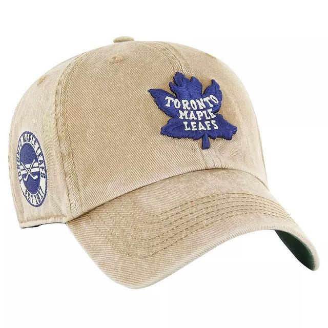 Mens 47 Khaki Toronto Maple Leafs Earldor Clean Up Adjustable Hat Product Image