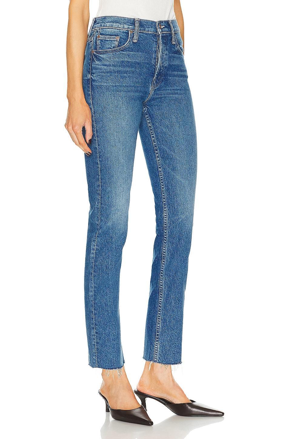 MOTHER The Tomcat Frayed High Waist Ankle Straight Leg Jeans Product Image