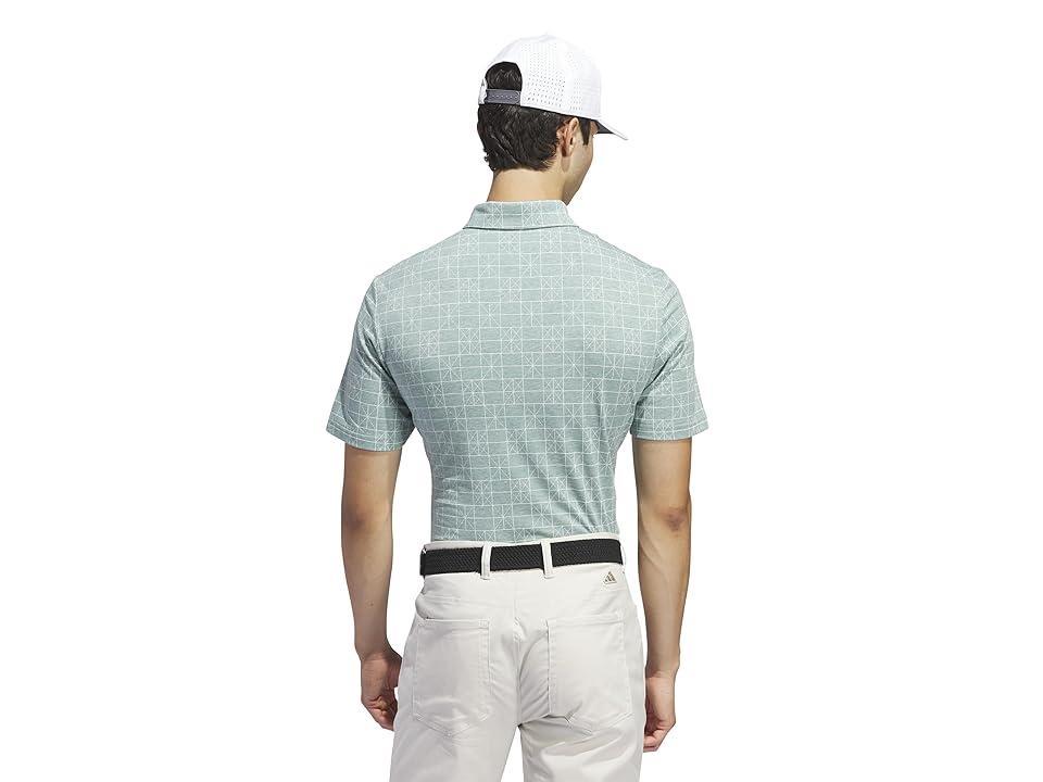 adidas Golf Go-To Printed Short Sleeve Polo (Collegiate ) Men's Clothing Product Image