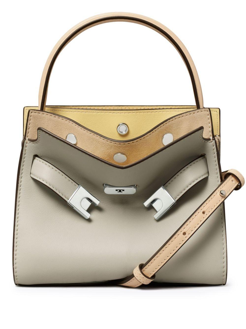 Lee Radziwill Petite Double Tote Bag In Feather Gray/gold Product Image