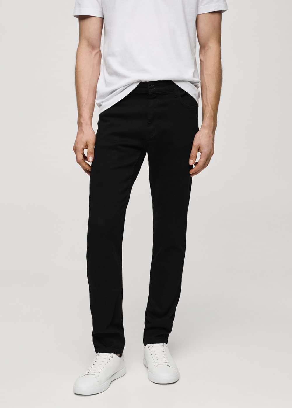 MANGO MAN - Slim fit Ultra Soft Touch Patrick jeans black denimMen Product Image